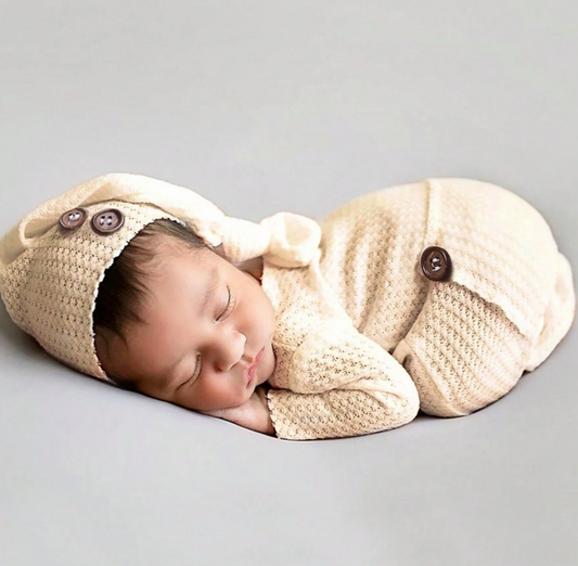 Dodatek za fotografiranje novorojenčkov - BEIGE KOMPLET